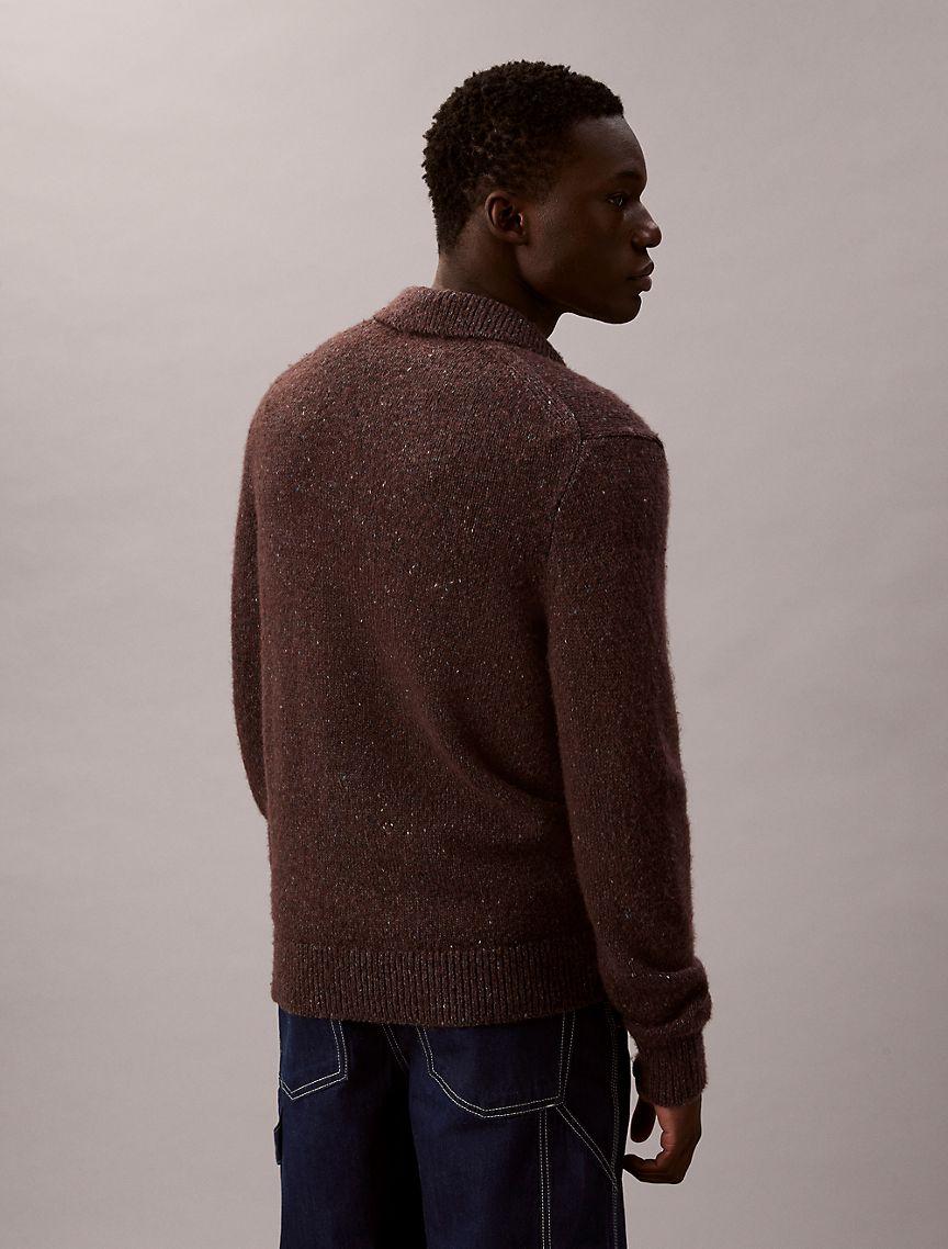 Nep Yarn Polo Sweater Product Image