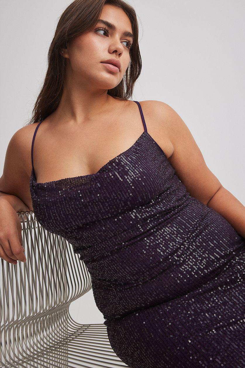 Waterfall Sequin Midi Dress Product Image