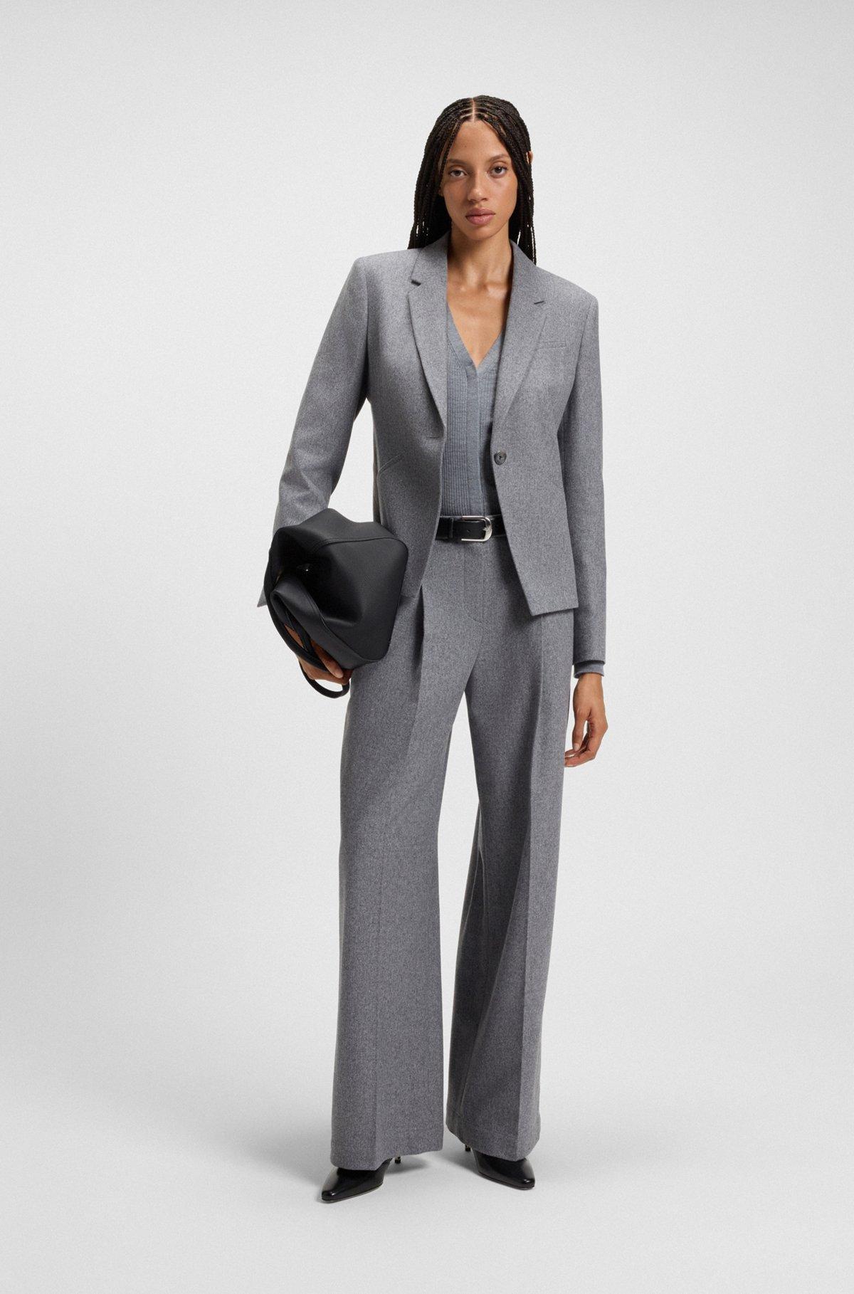 BOSS - Tote bag in grained leather with logo lettering - Black Product Image