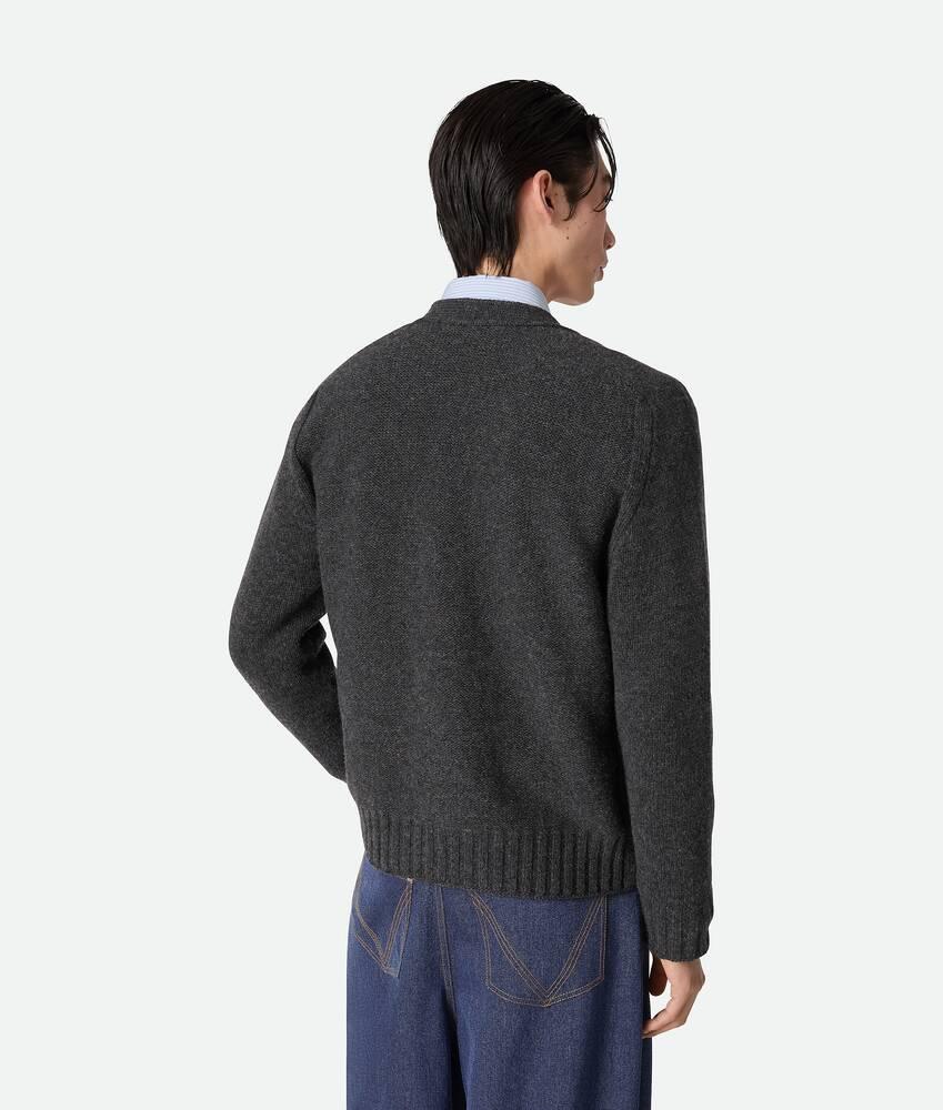 Men's Wool Cardigan in Anthracite Product Image