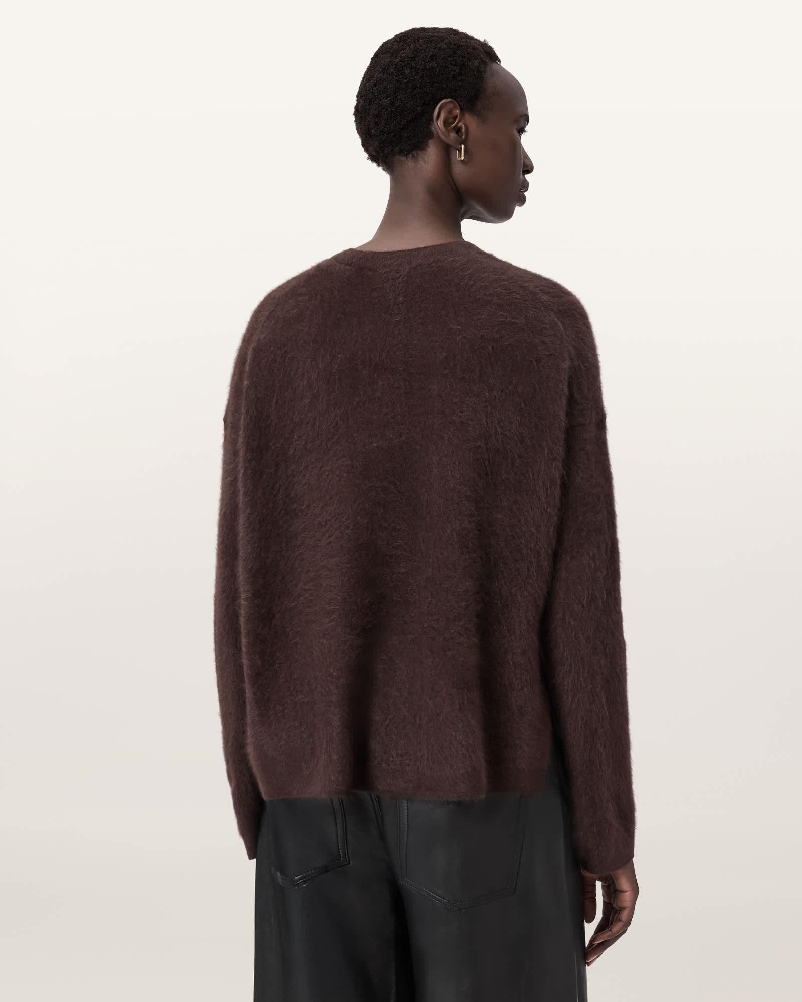 Rebel Cashmere Sweater OXBLOOD RED | ALLSAINTS US Product Image