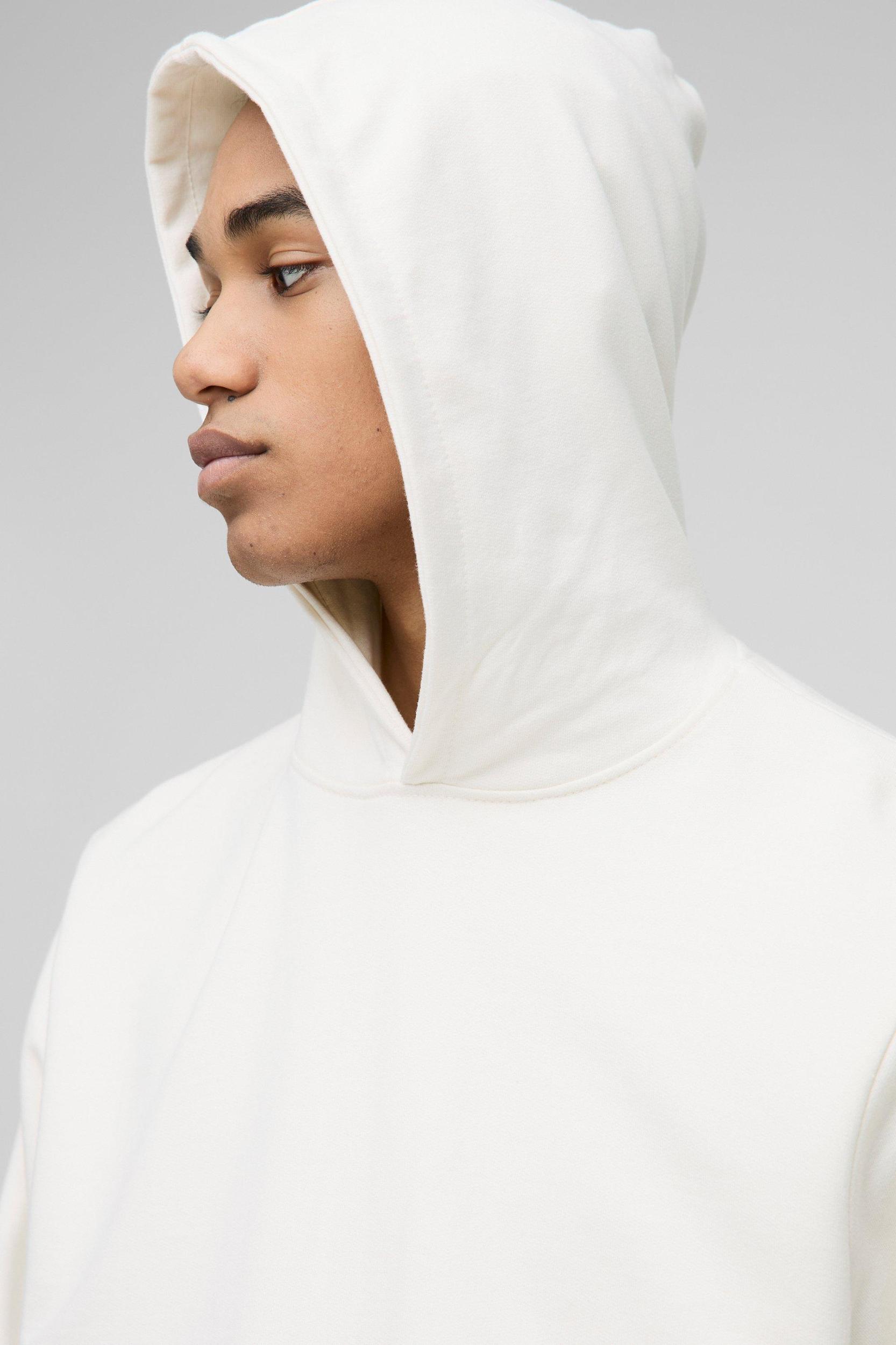 260GSM Loopback Basic Regular Fit Over The Head Hoodie | boohooMAN USA Product Image