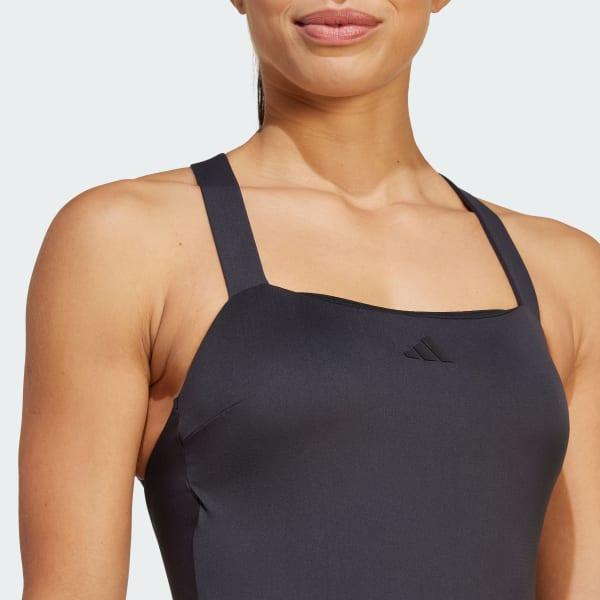 adidas Iconisea Padded Premium X-Back Swimsuit Black 18 Womens Product Image