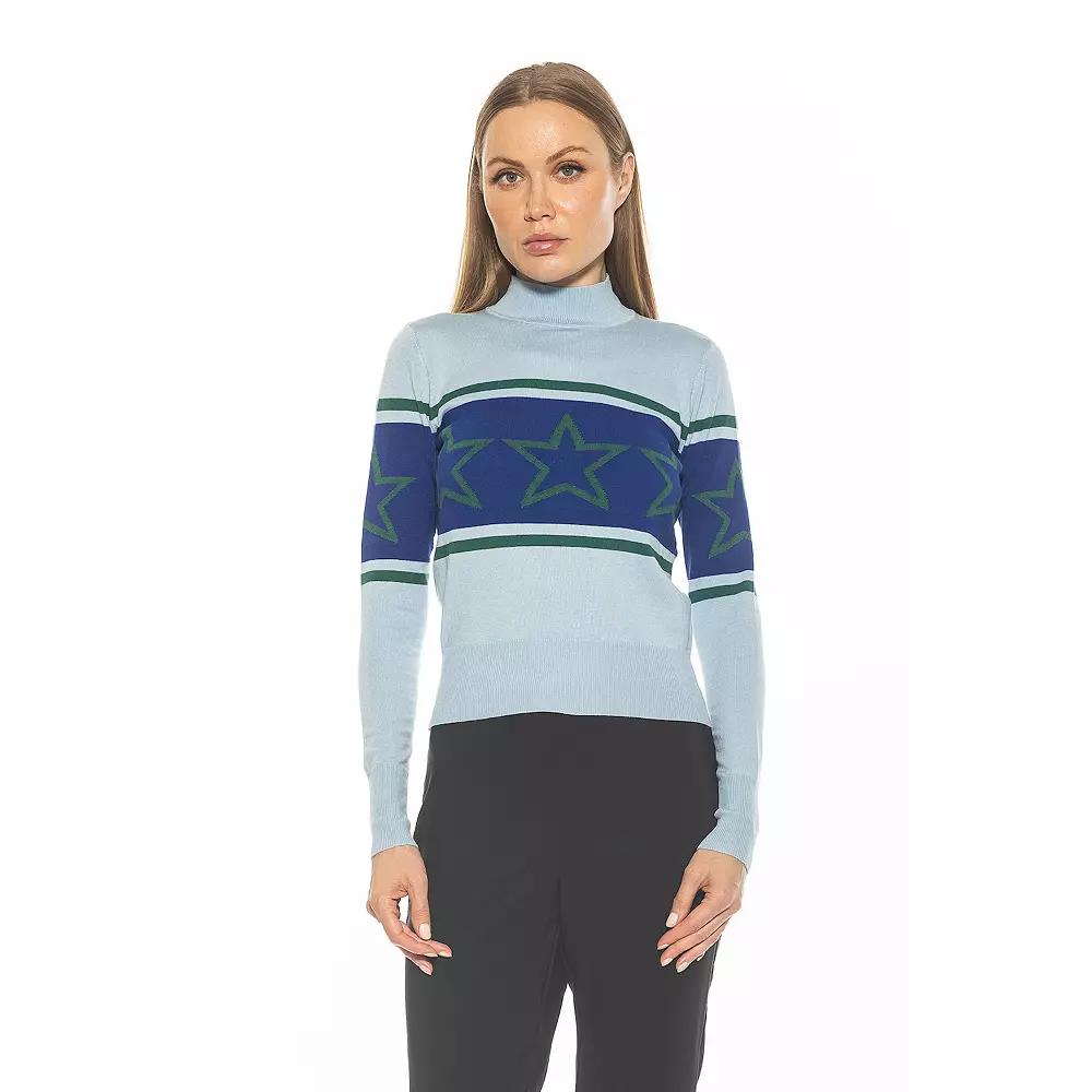 Women's ALEXIA ADMOR Lisa Long Sleeve Mockneck Sweater,  Product Image