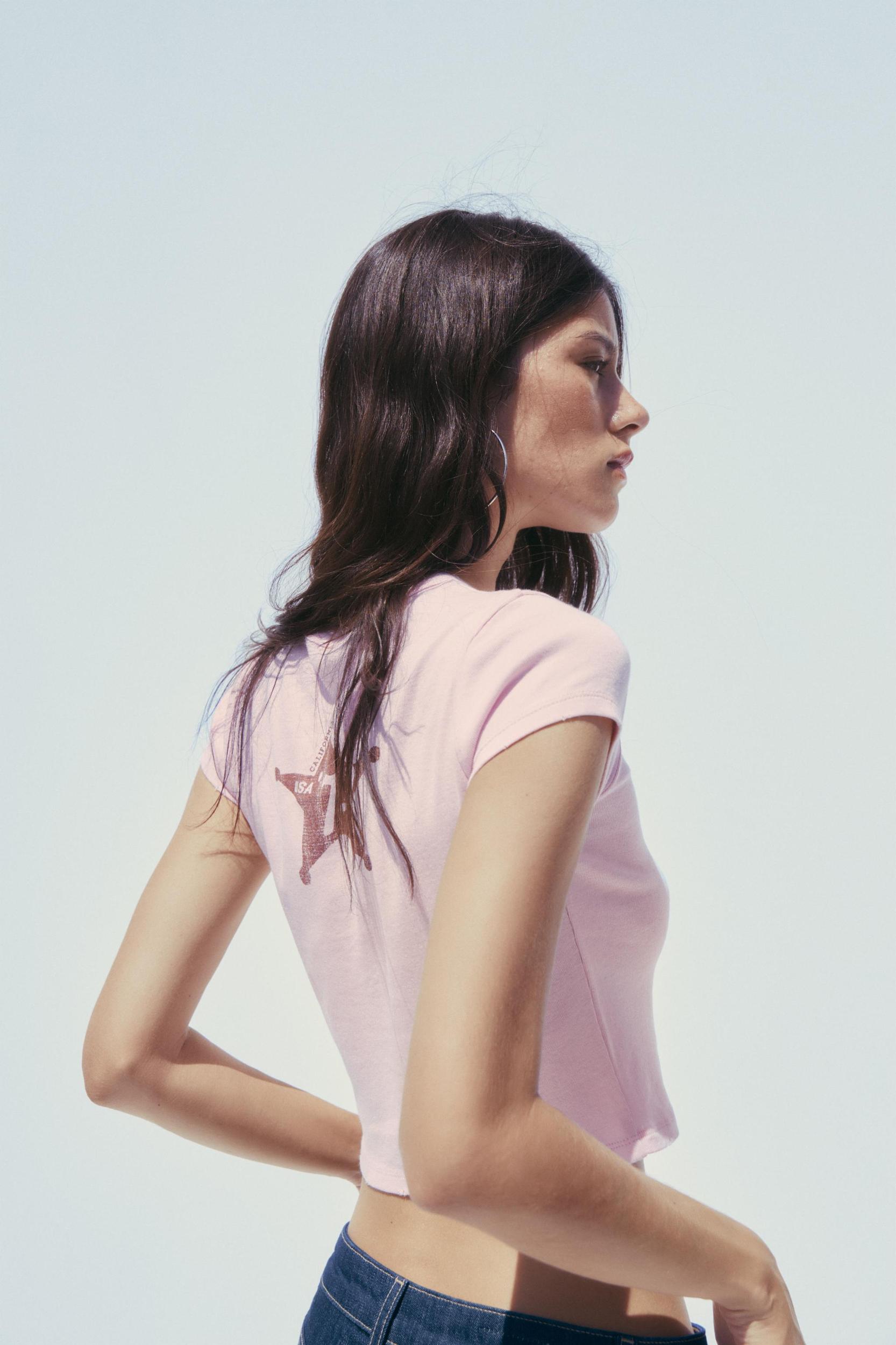 COTTON MODAL TEXT T-SHIRT Product Image