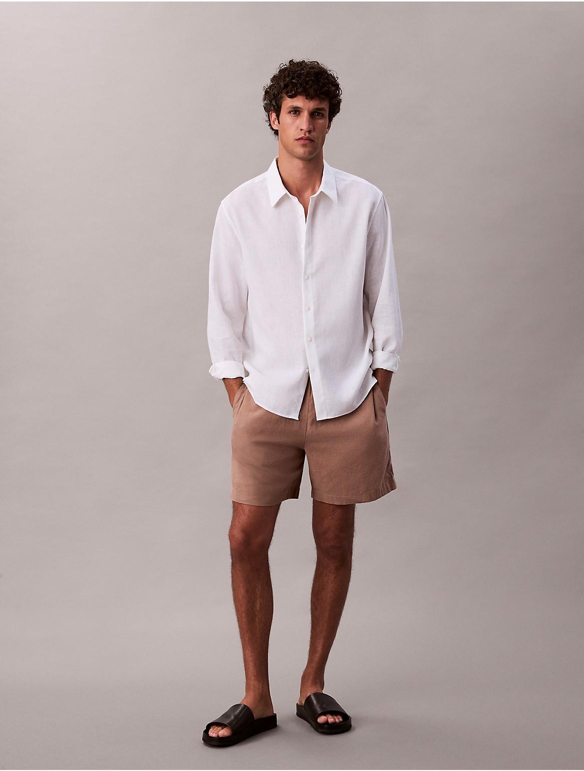 Linen Cotton Pull-On Shorts Product Image