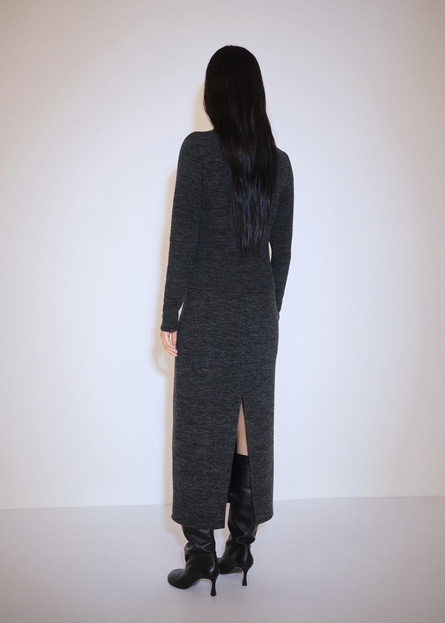 Knitted jacket with zip - Women | MANGO USA Product Image