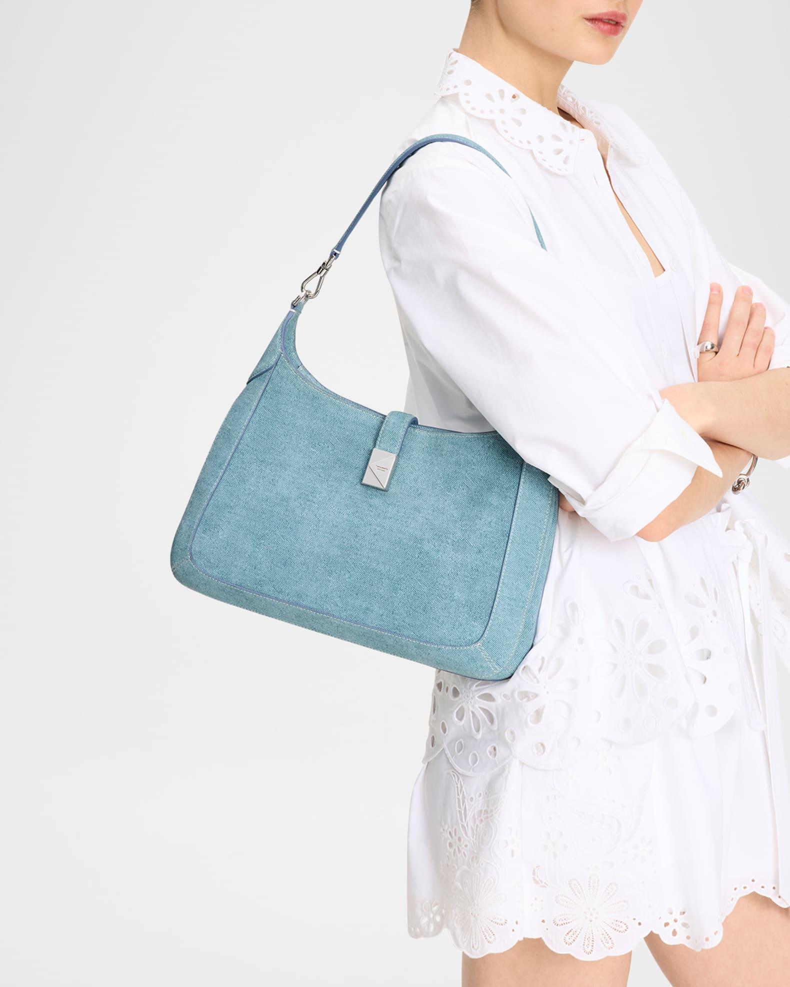 deco denim suede hobo bag Product Image