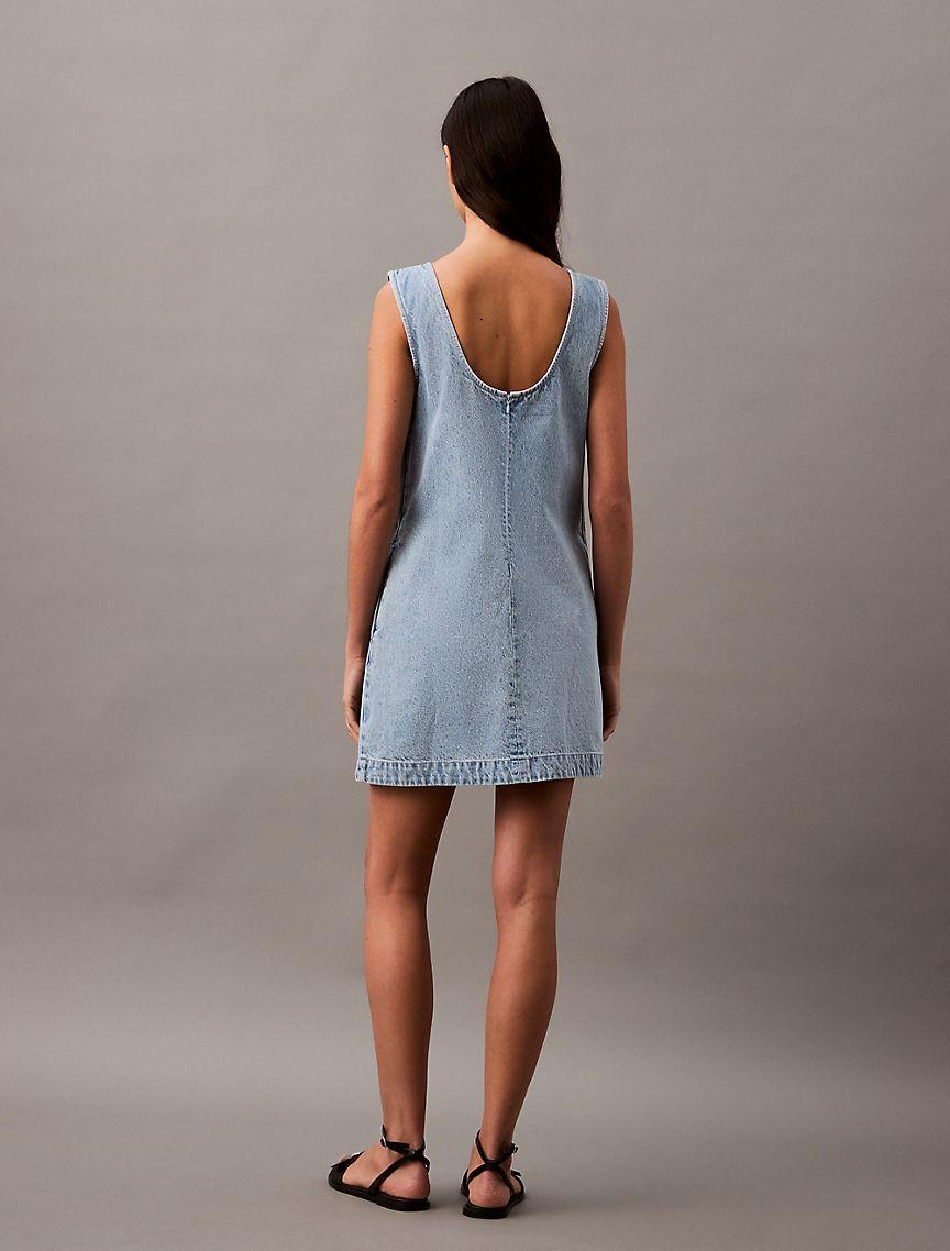 Denim Sleeveless Shift Dress Product Image