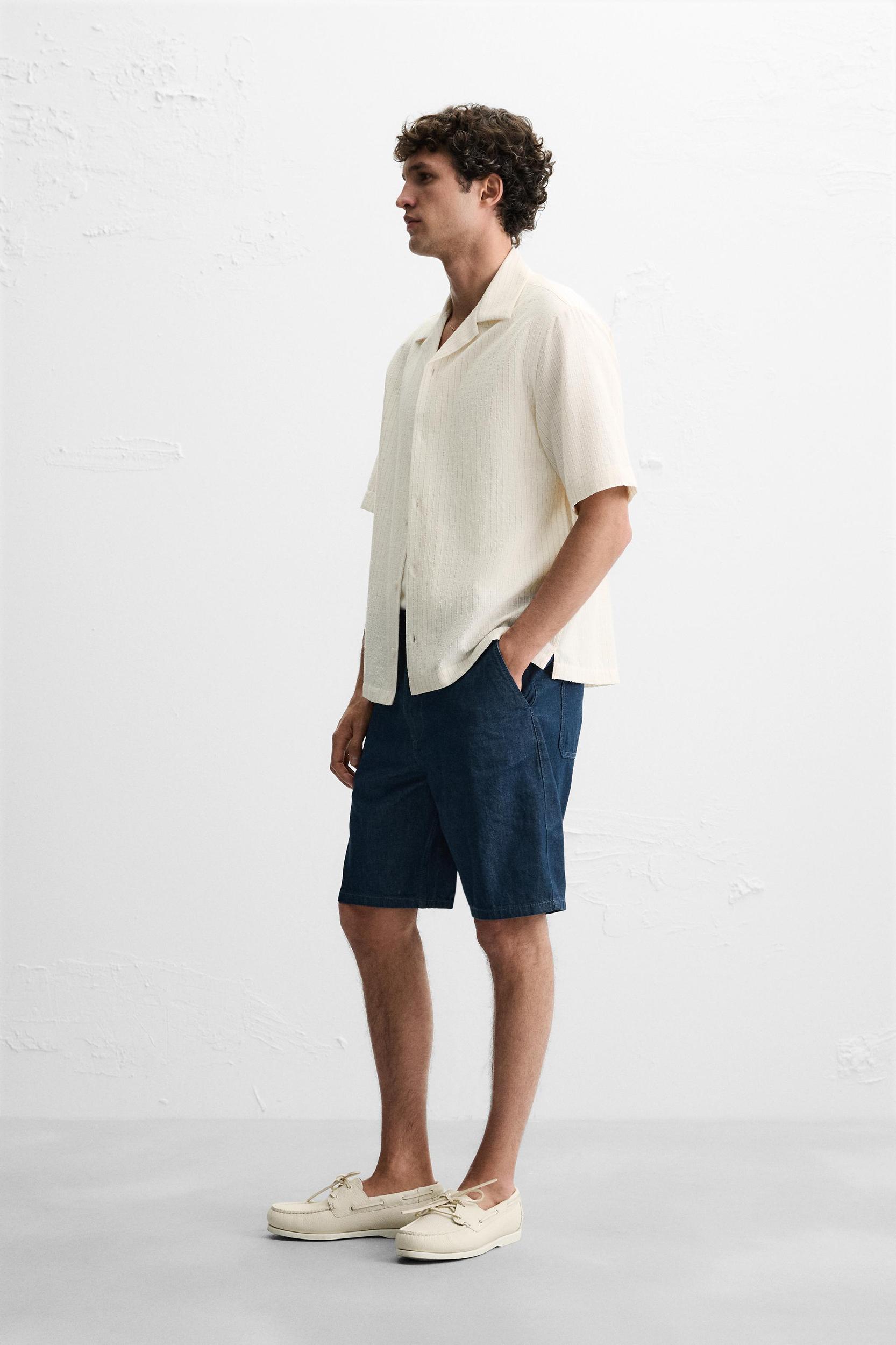 TEXTURED STRIPED SHIRT Product Image