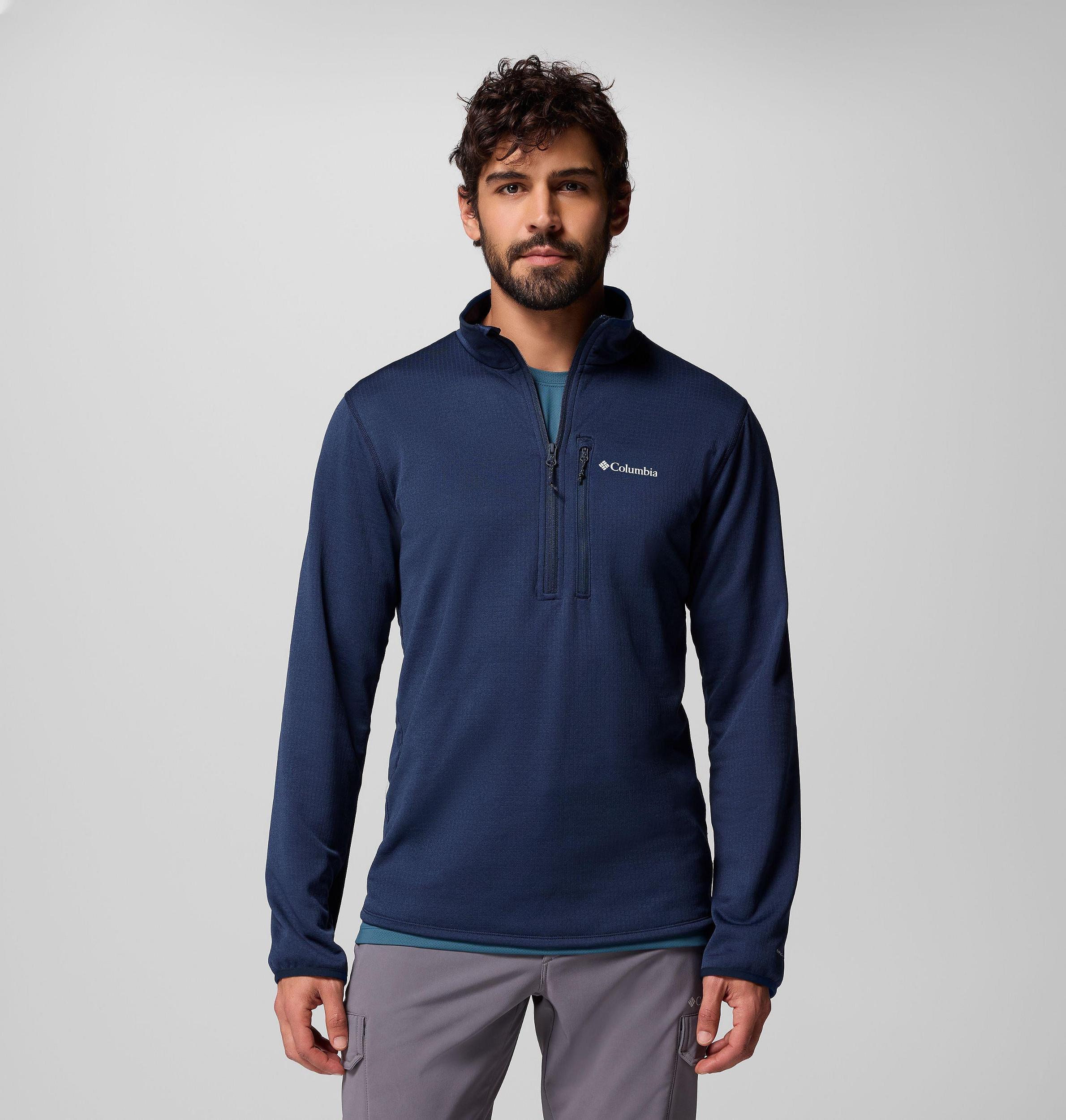 Columbia Mens Essential Hike Grid Fleece Half Zip Jacket- Product Image