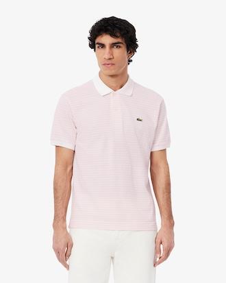 Men's Classic Fit L.12.12 Striped Petit Piqué Polo Product Image