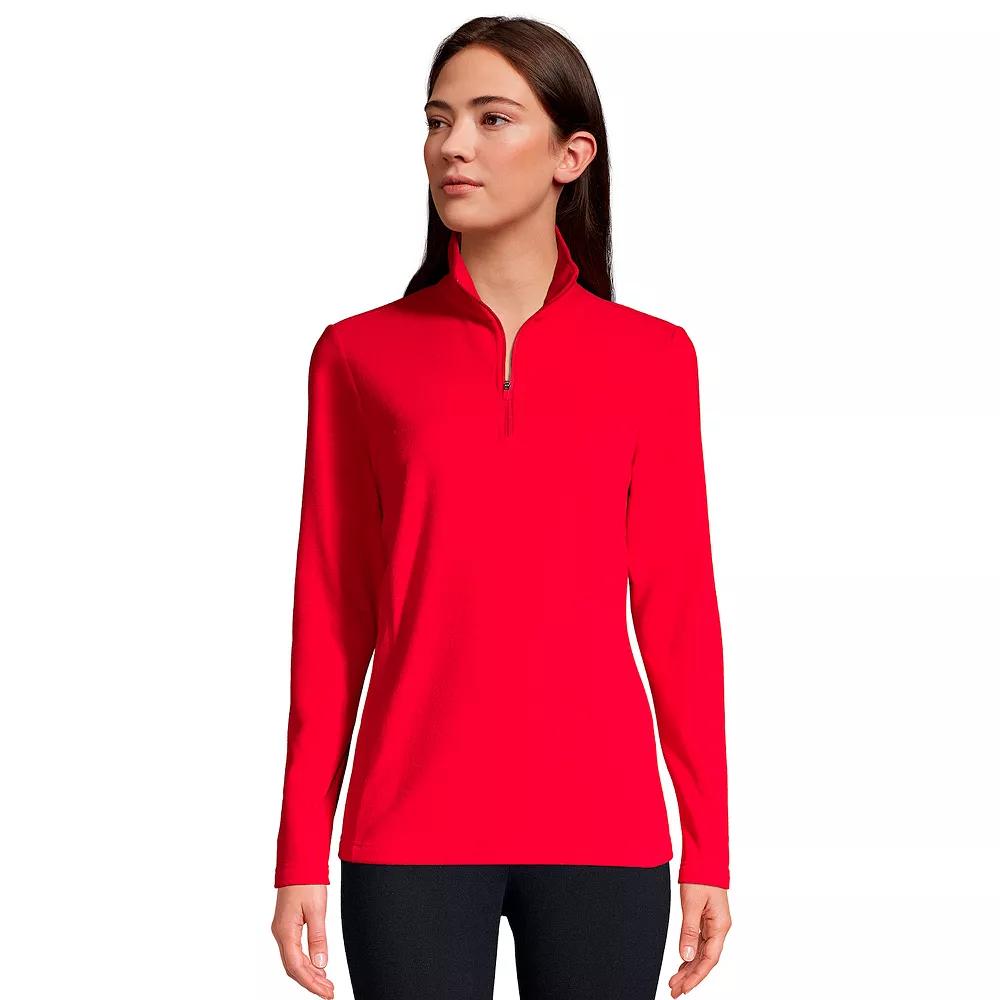 Women's Lands' End Quarter-Zip Fleece Pullover,  Product Image