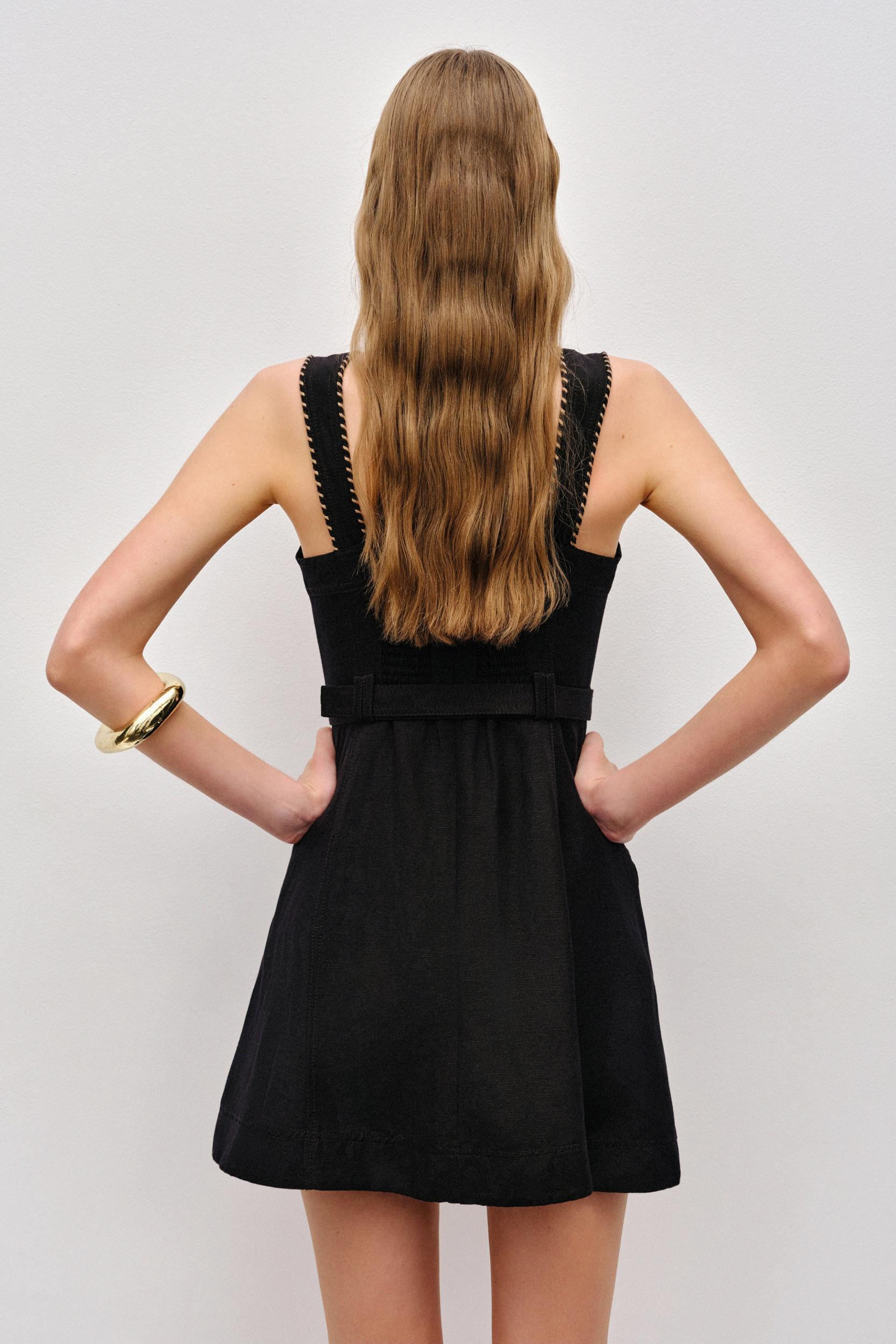 Celeste Utility Mini Dress-BLACK / 6 Product Image