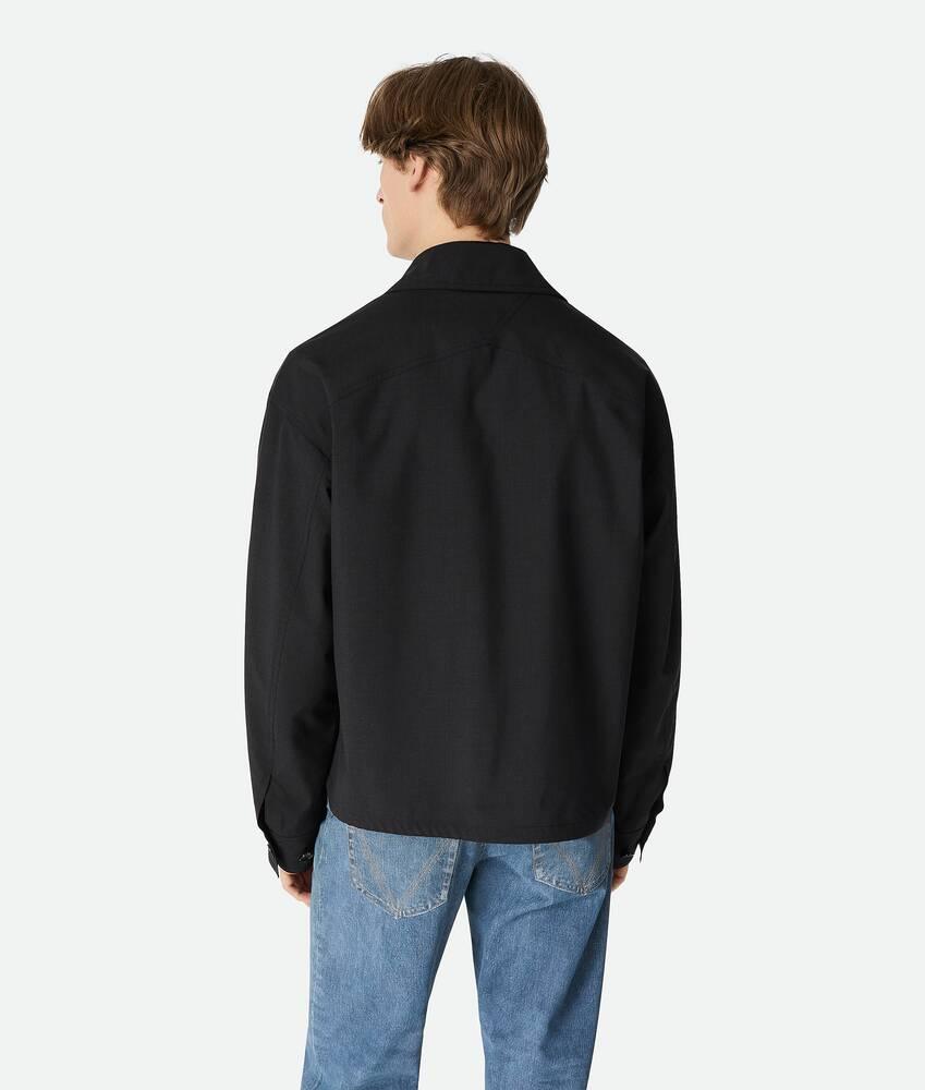 Men's Fine Wool Kimono Blouson in Charcoal melange Product Image