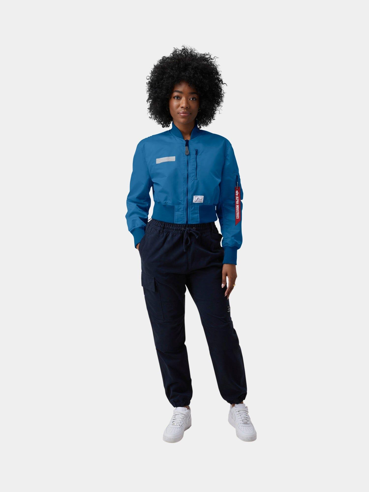 L-2B CROPPED GEN II BOMBER JACKET WOMENS - BLUE GRAY / M Product Image