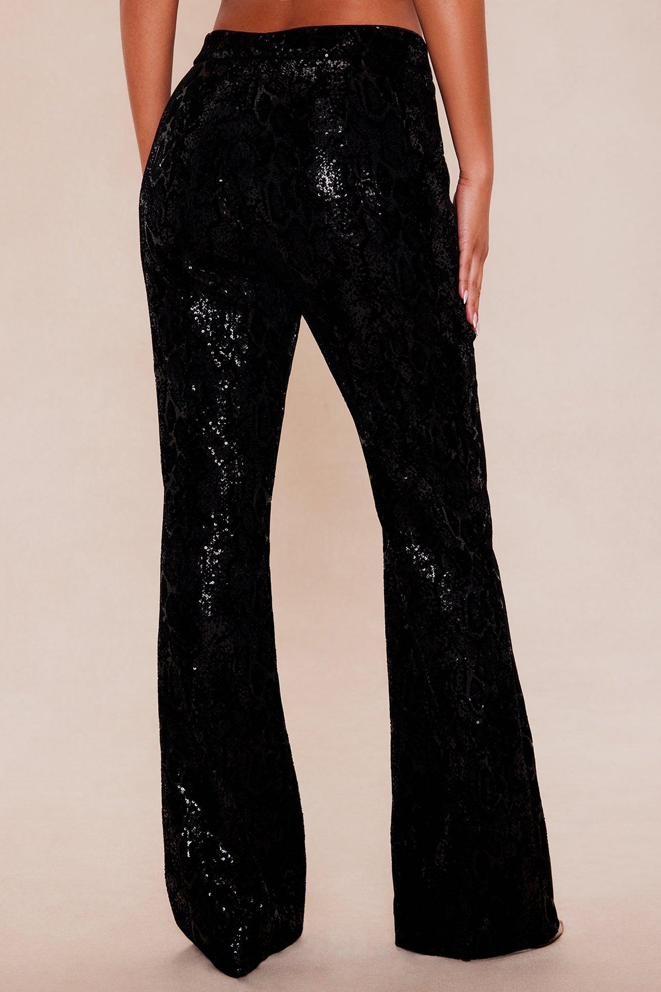 Reign Velvet Sequin Pant - Black Female Product Image