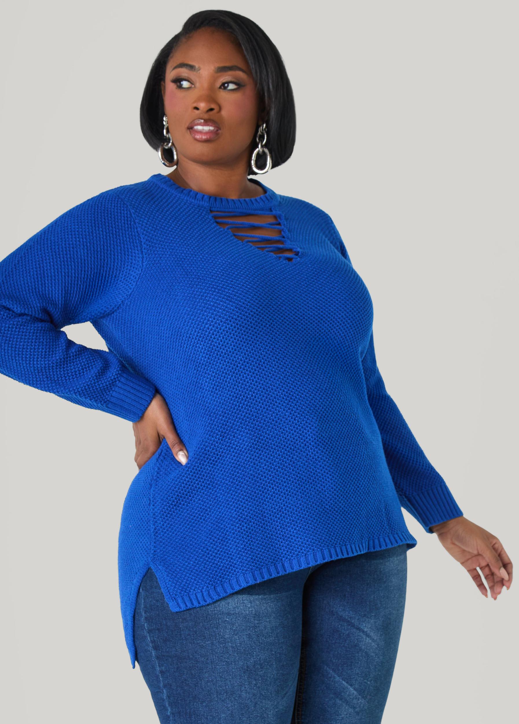 Lace Up Sweater Product Image