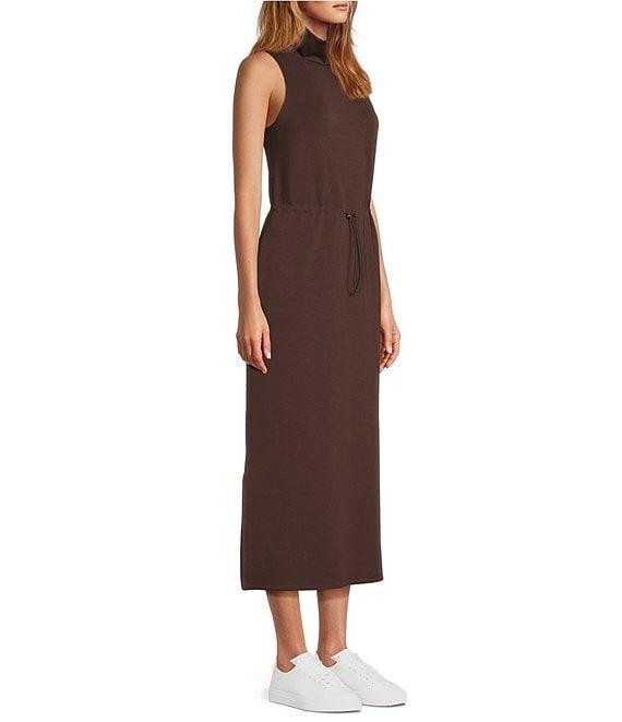 Antonio Melani Lyocell Sleeveless Mock Neckline Midi Dress Product Image