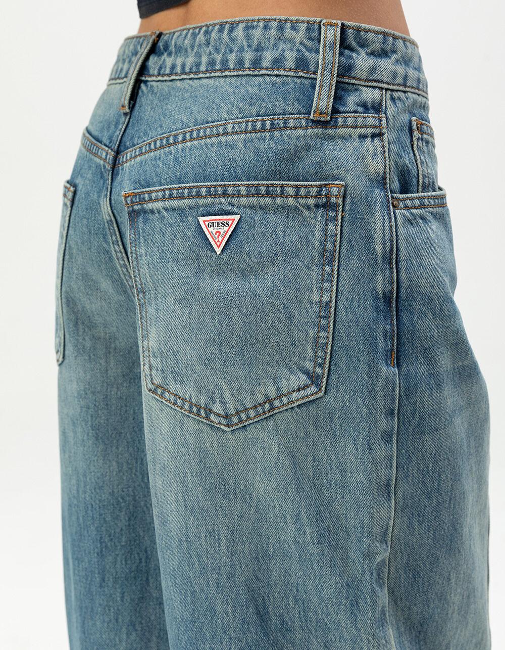 GUESS ORIGINALS Womens Tapered Baggy Jeans - MEDIUM WASH Product Image
