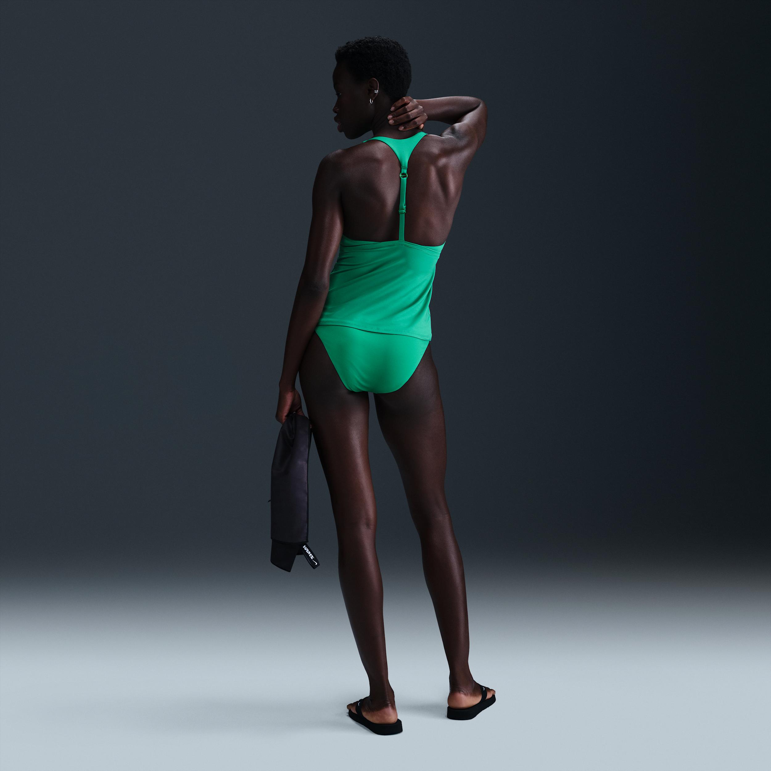 Nike Womens Swim Essential Square-Neck Tankini Top | NESSE304-364 Product Image