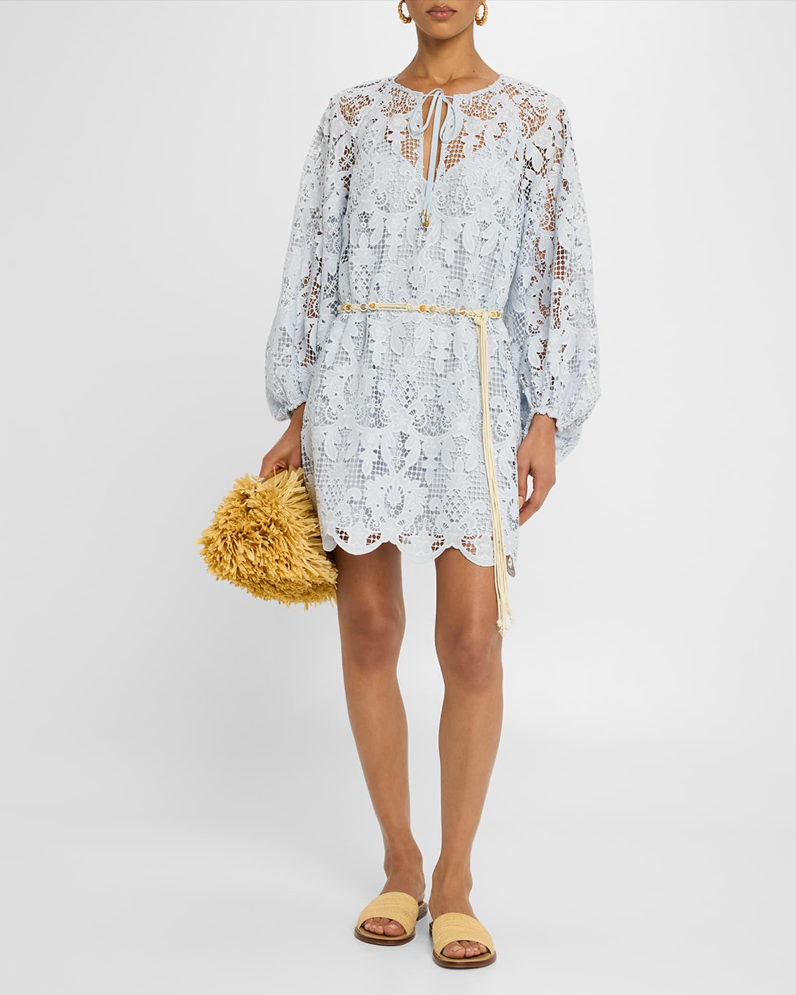 Coco Lace Tunic Mini Dress Product Image