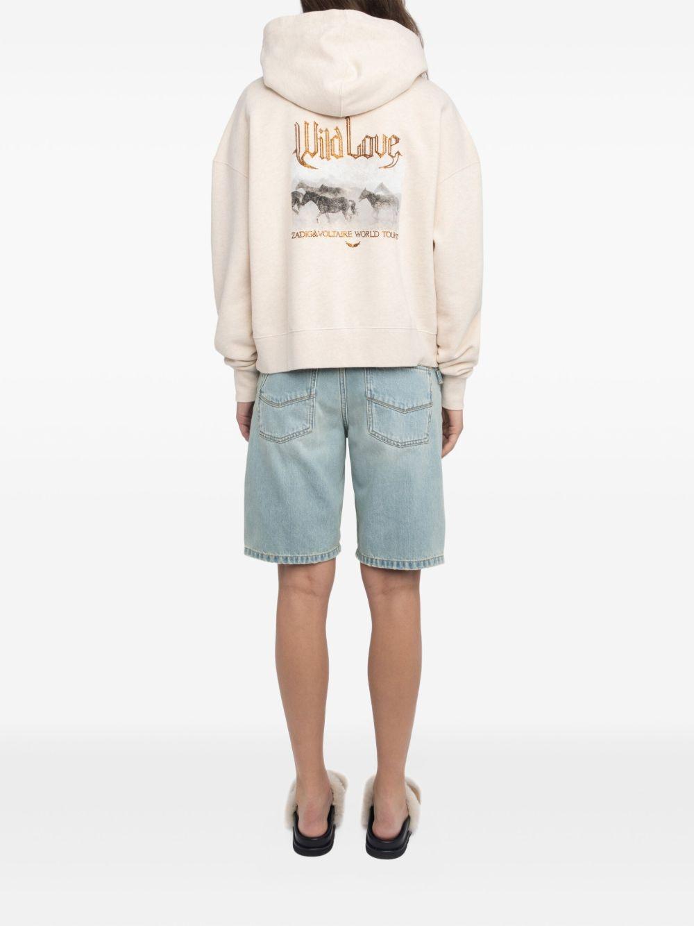 zip-front hoodie Product Image