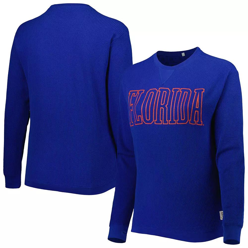 Women's Pressbox Royal Florida Gators Surf Plus Size Southlawn Waffle-Knit Thermal Tri-Blend Long Sleeve T-Shirt, Size: XL, Blue Product Image