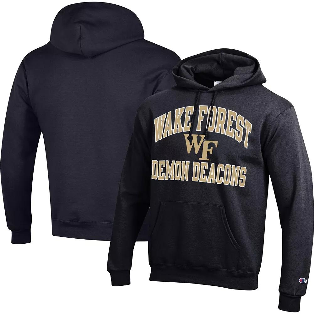 Mens Champion Black Wake Forest Demon Deacons High Motor Pullover Hoodie Product Image