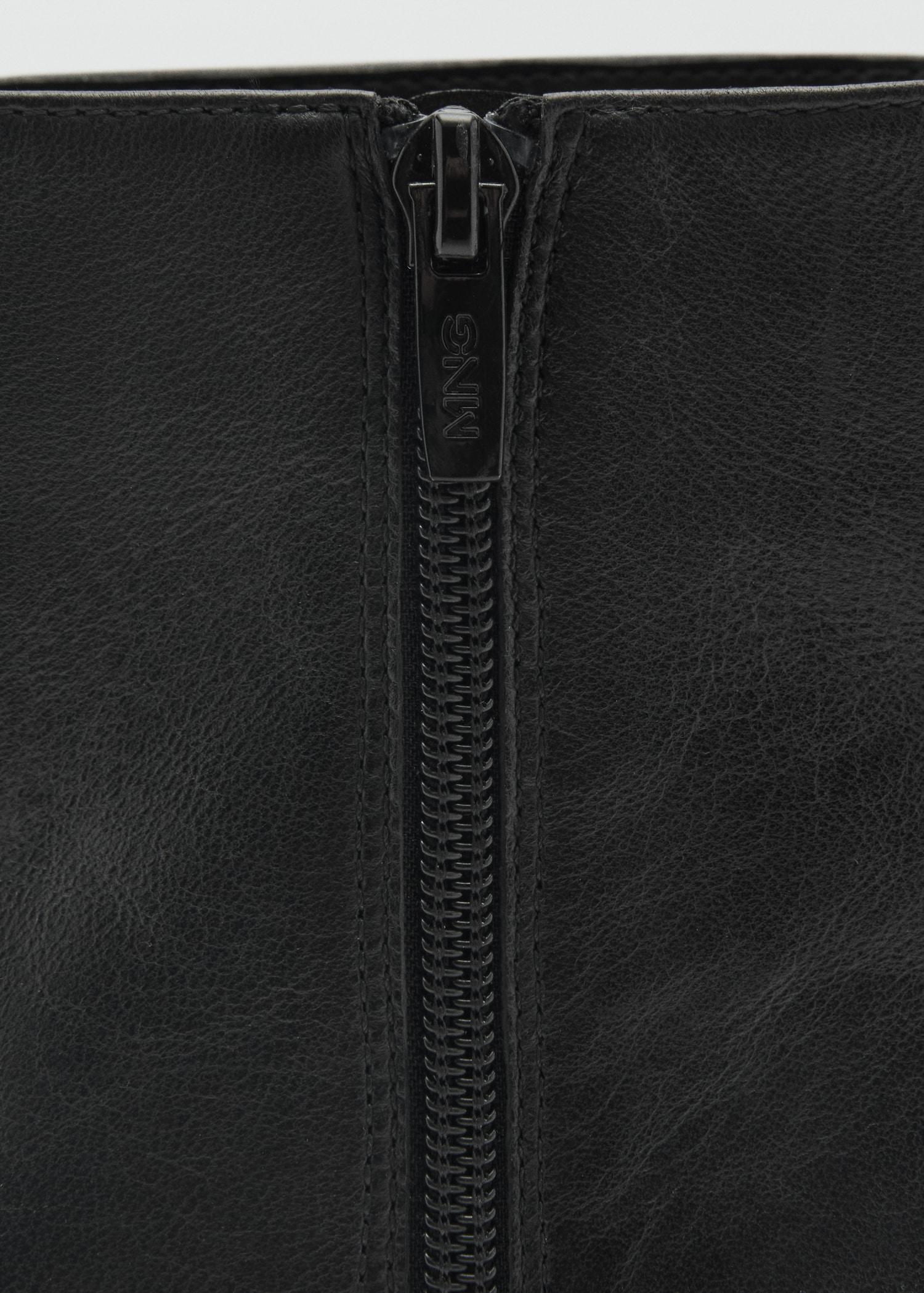 Leather pointed ankle boots - Women | MANGO USA Product Image