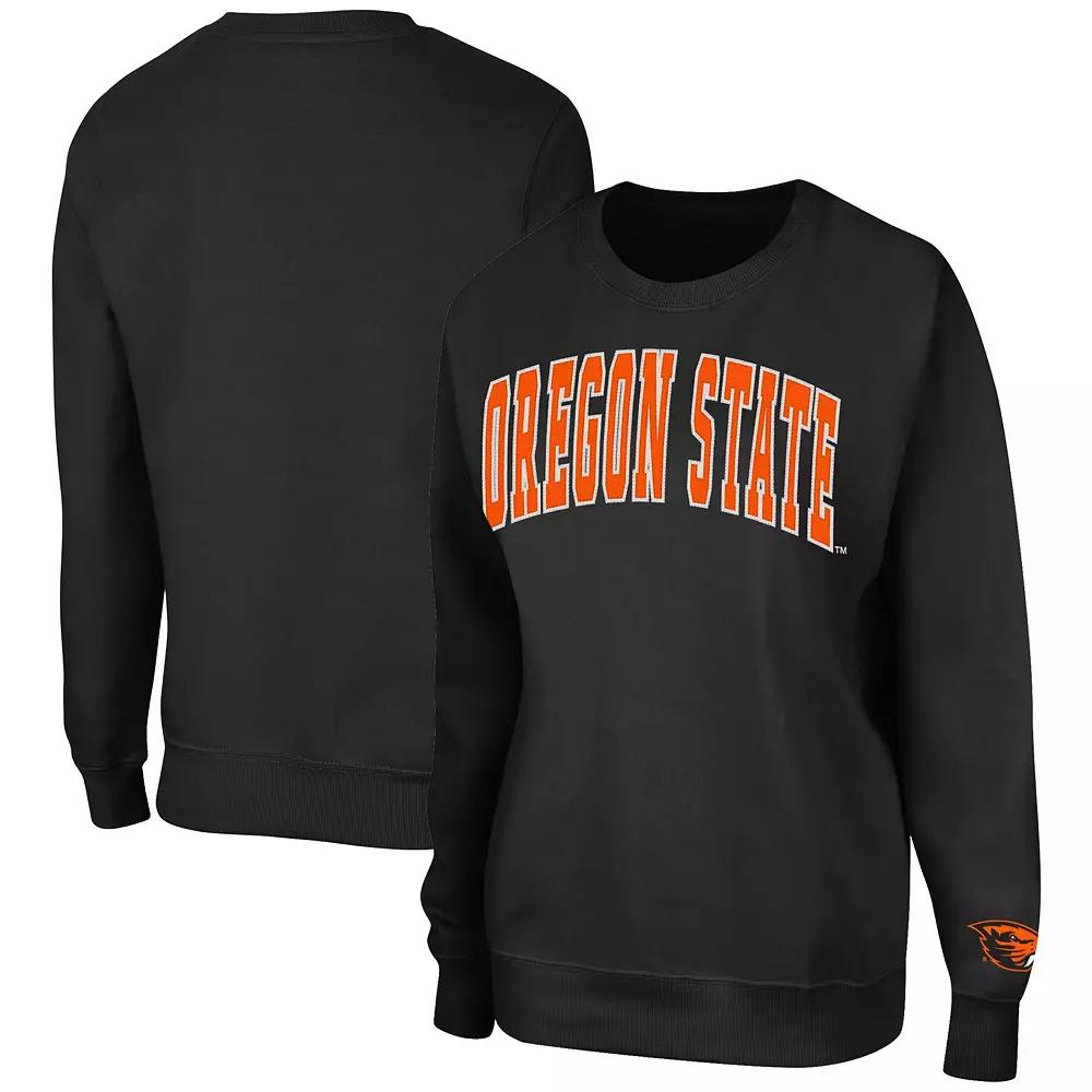 Women's Colosseum Black Oregon State Beavers Campanile Pullover Sweatshirt,  Product Image