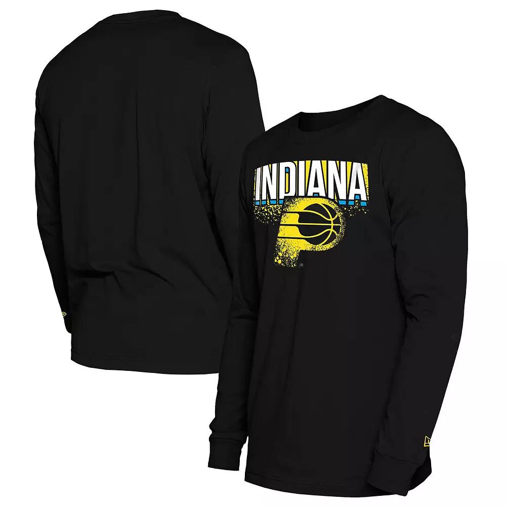 Men's New Era Black Indiana Pacers 2024/25 City Edition Long Sleeve T-Shirt,  Product Image