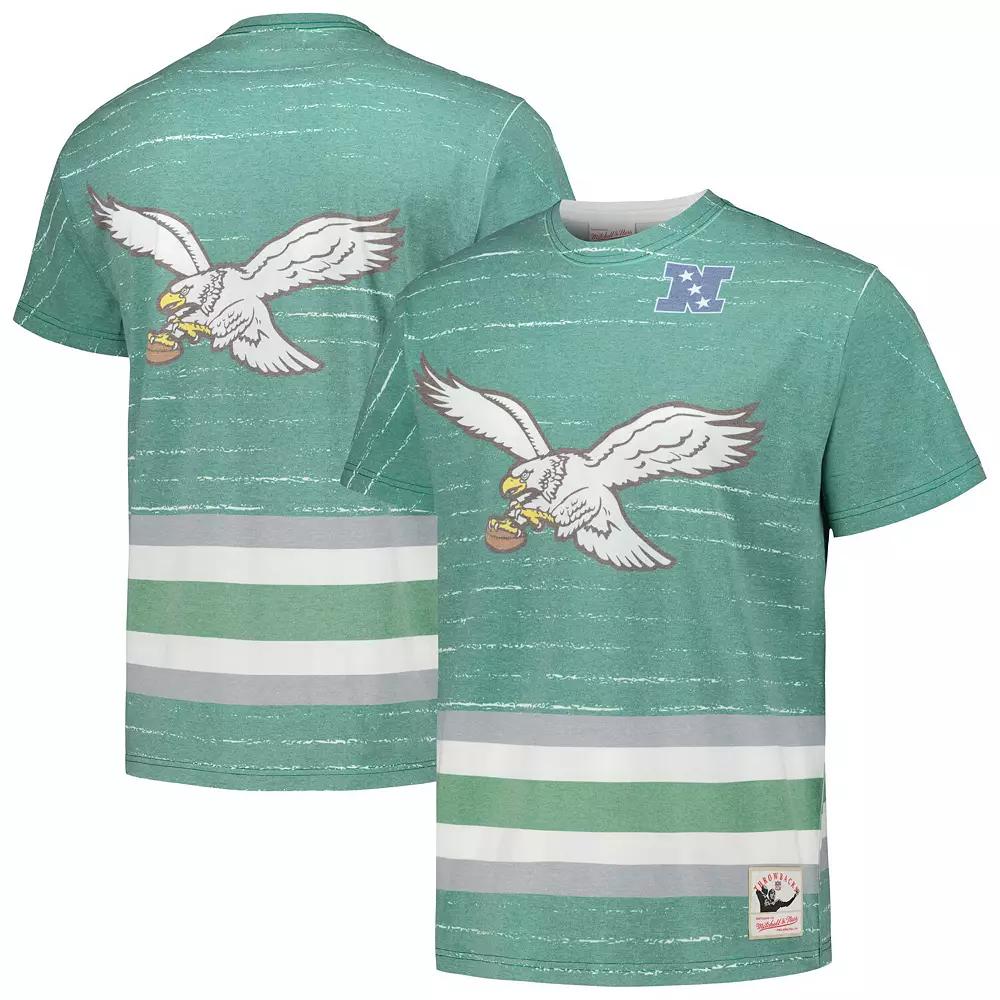 Men's Mitchell & Ness Kelly Green Philadelphia Eagles Jumbotron 3.0 T-Shirt, Size: Medium Product Image