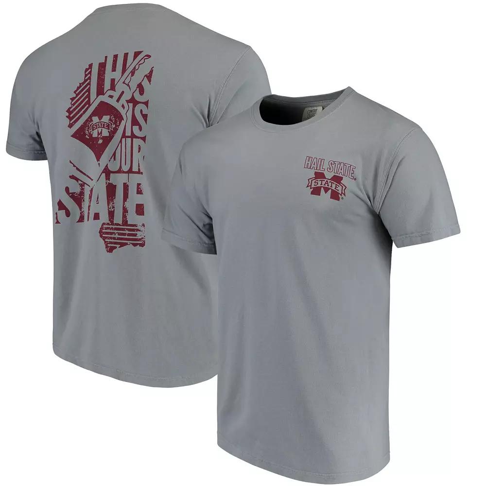 Mens Gray Mississippi State Bulldogs Phrase Local Comfort Color T-Shirt Product Image