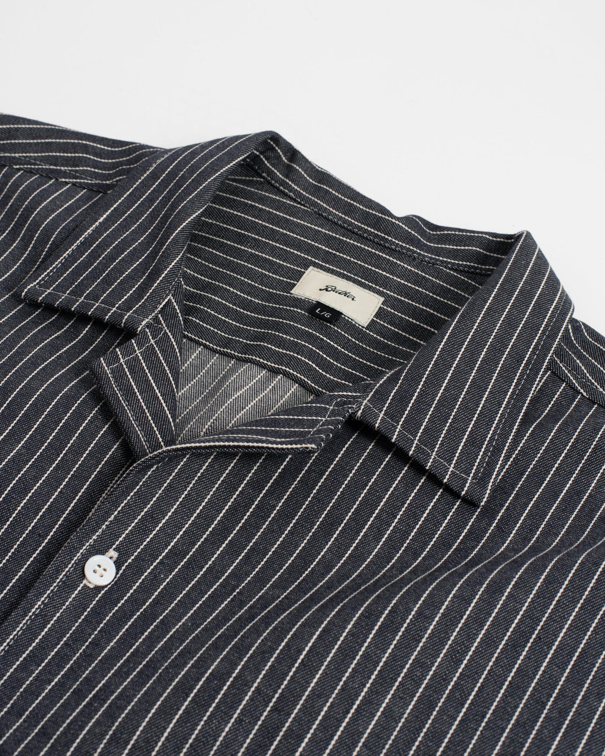 Oxford Stripe Denim Traveler Shirt Product Image