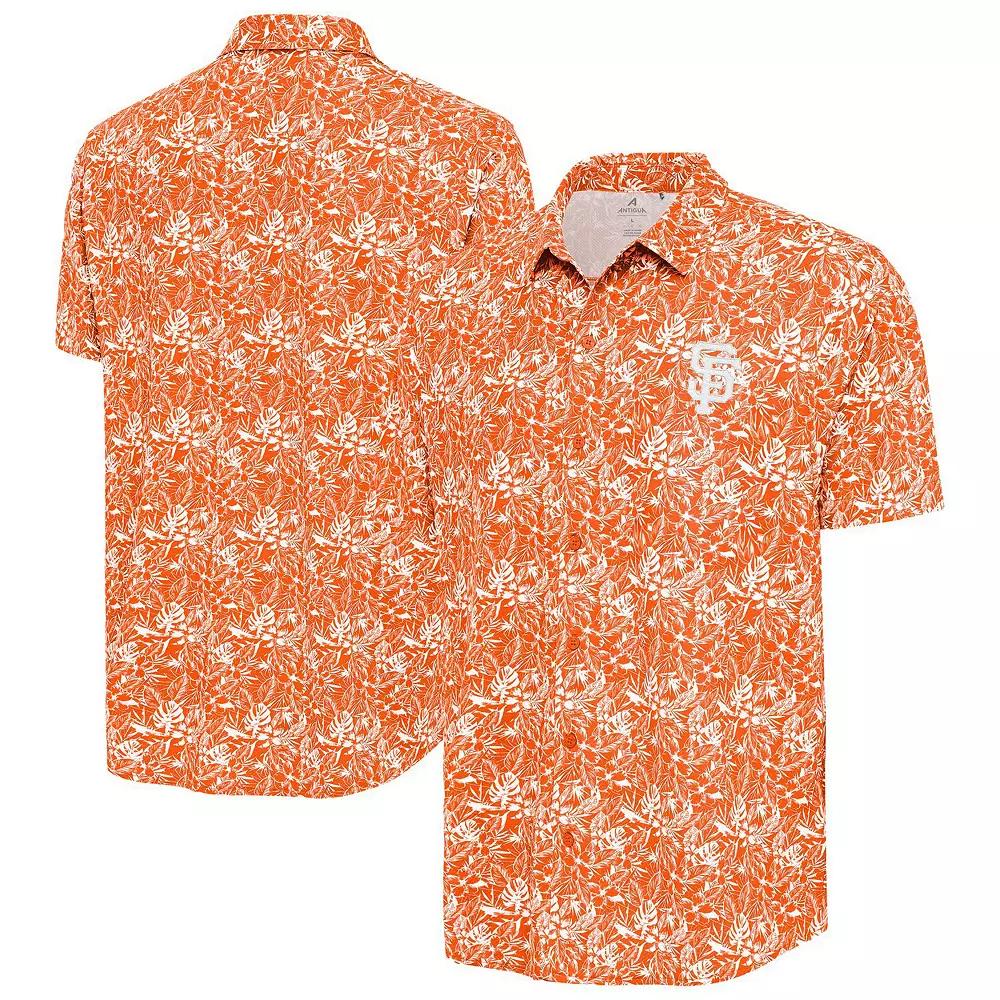 Men's Antigua Orange San Francisco Giants Resort Button-Up Shirt,  Product Image