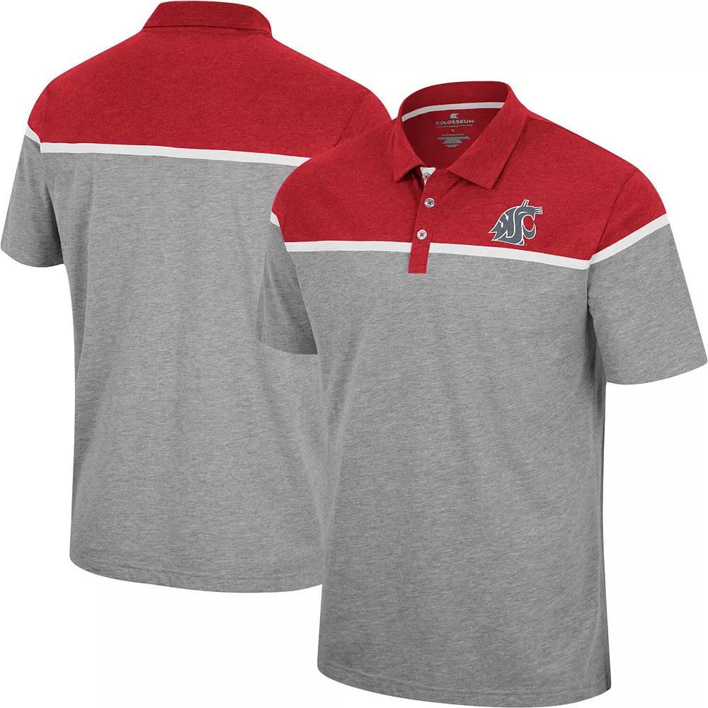 Men's Colosseum Heather Gray Washington State Cougars Chamberlain Polo, Size: Large, Wsc Grey Product Image