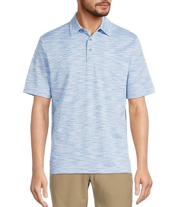 Roundtree & Yorke Performance Short Sleeve Houndstooth Jacquard Polo Shirt Product Image