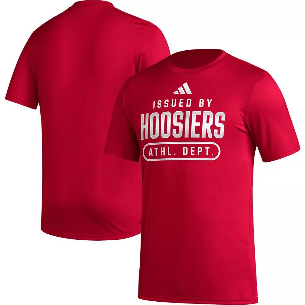 Men's adidas Crimson Indiana Hoosiers Sideline AEROREADY Pregame T-Shirt, Size: 2XL, Red Product Image