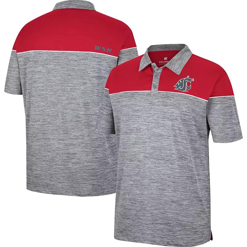 Men's Colosseum Heathered Gray/Maroon Boston College Eagles Birdie Polo, Size: 3XL, Grey Product Image