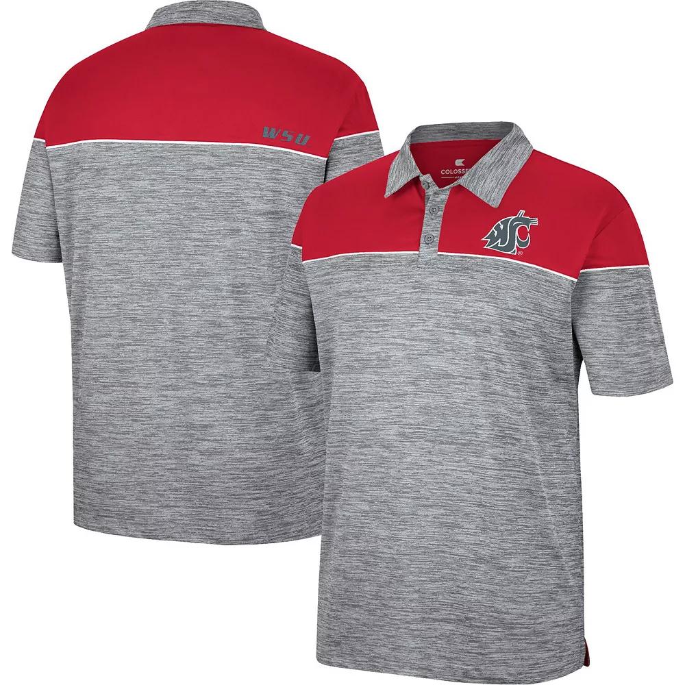 Men's Colosseum Heathered Gray/Maroon Boston College Eagles Birdie Polo, Size: 3XL, Grey Product Image