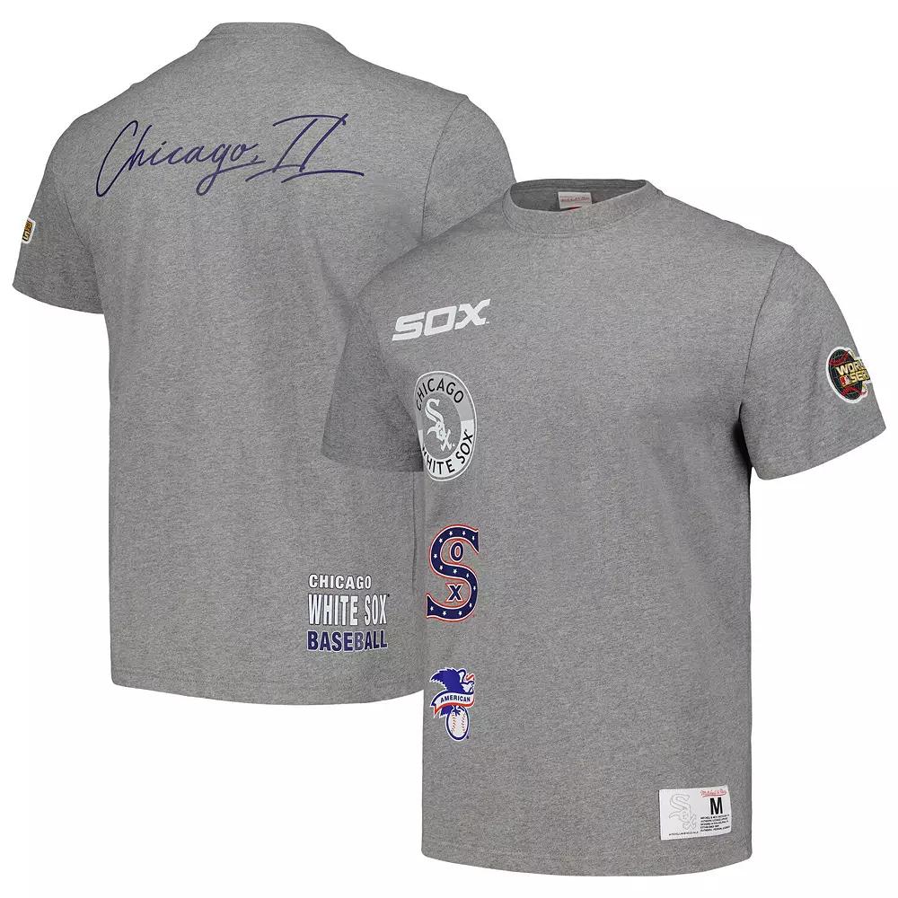 Men's Mitchell & Ness Heather Gray Chicago White Sox Cooperstown Collection City Collection T-Shirt,  Product Image