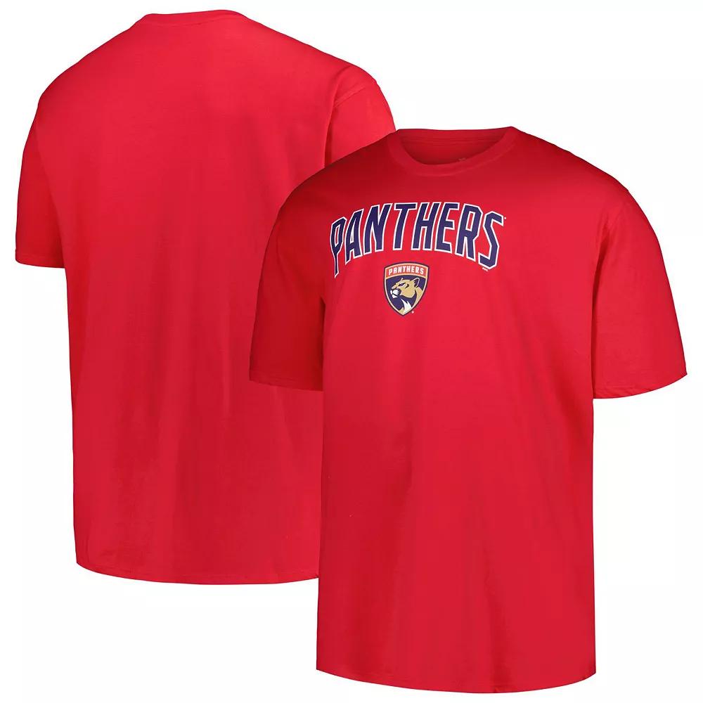 Men's Profile Red Florida Panthers Big & Tall Arch Over Logo T-Shirt,  Product Image