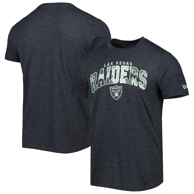 Men's New Era Heathered Black Las Vegas Raiders Training Collection T-Shirt, Size: Medium, Lvr Charco Product Image