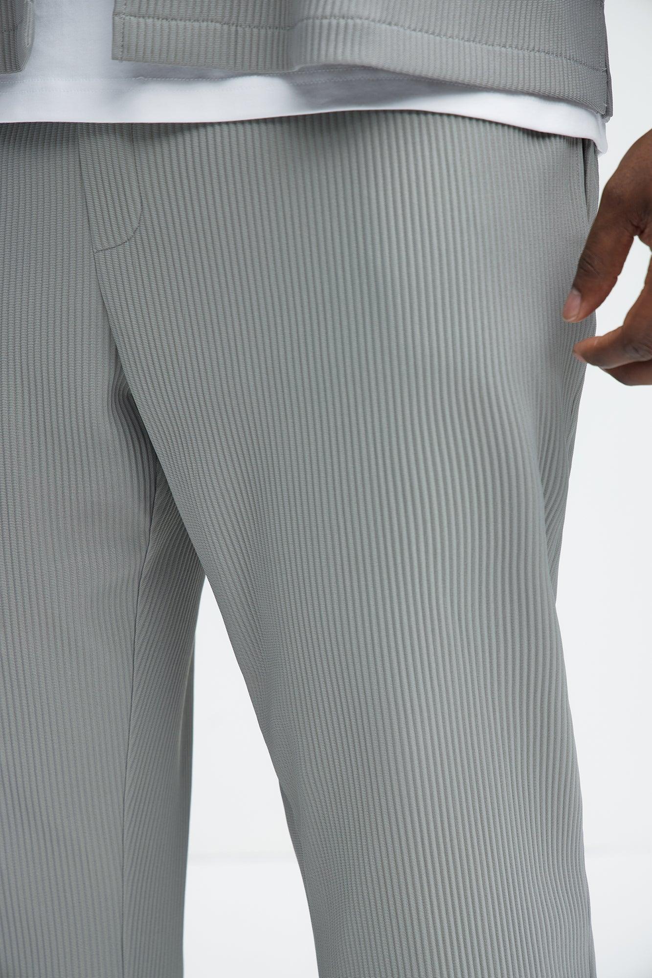Show Up Slim Slit Pants - Grey Product Image