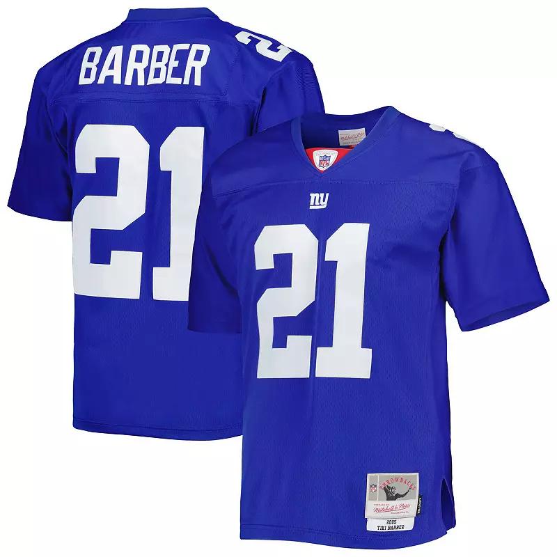 Men's Mitchell & Ness Tiki Barber Royal New York Giants Legacy Replica Jersey, Size: 2XL, Blue Product Image