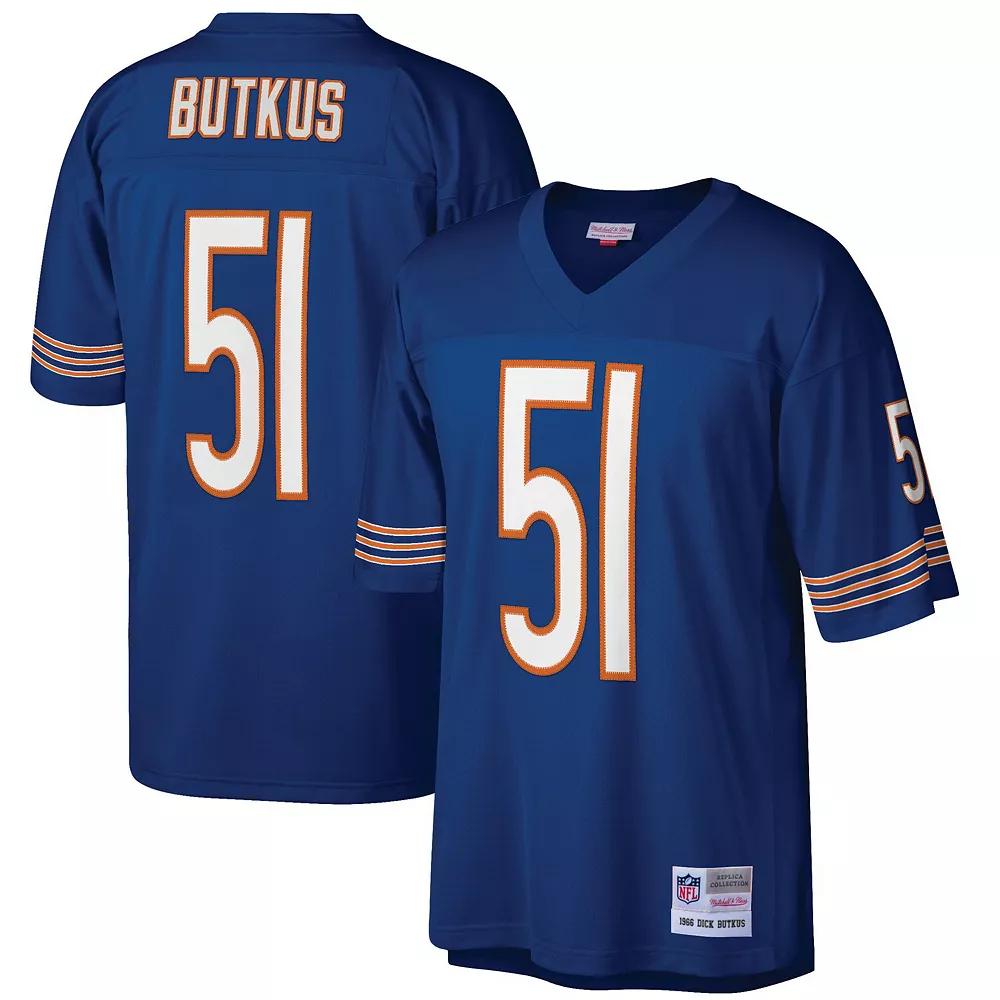 Men's Mitchell & Ness Dick Butkus Navy Chicago Bears Retired Player Legacy Replica Jersey, Size: Small, Blue Product Image