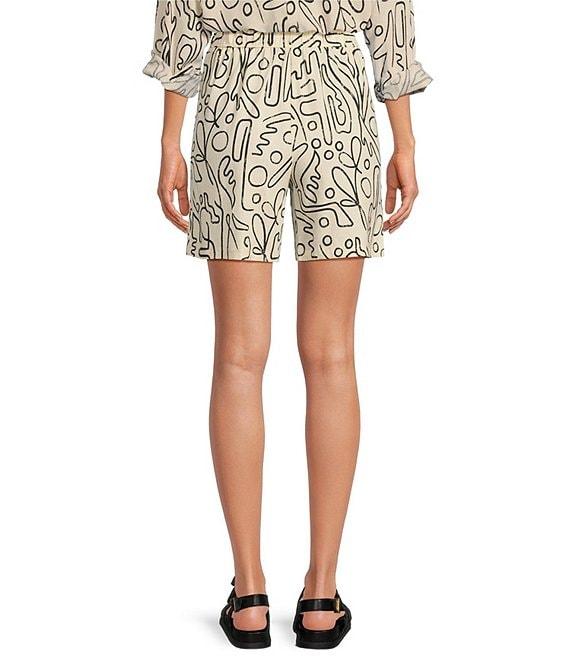Every Abstract Print Linen Blend High Rise Pull On Coordinating Shorts Product Image