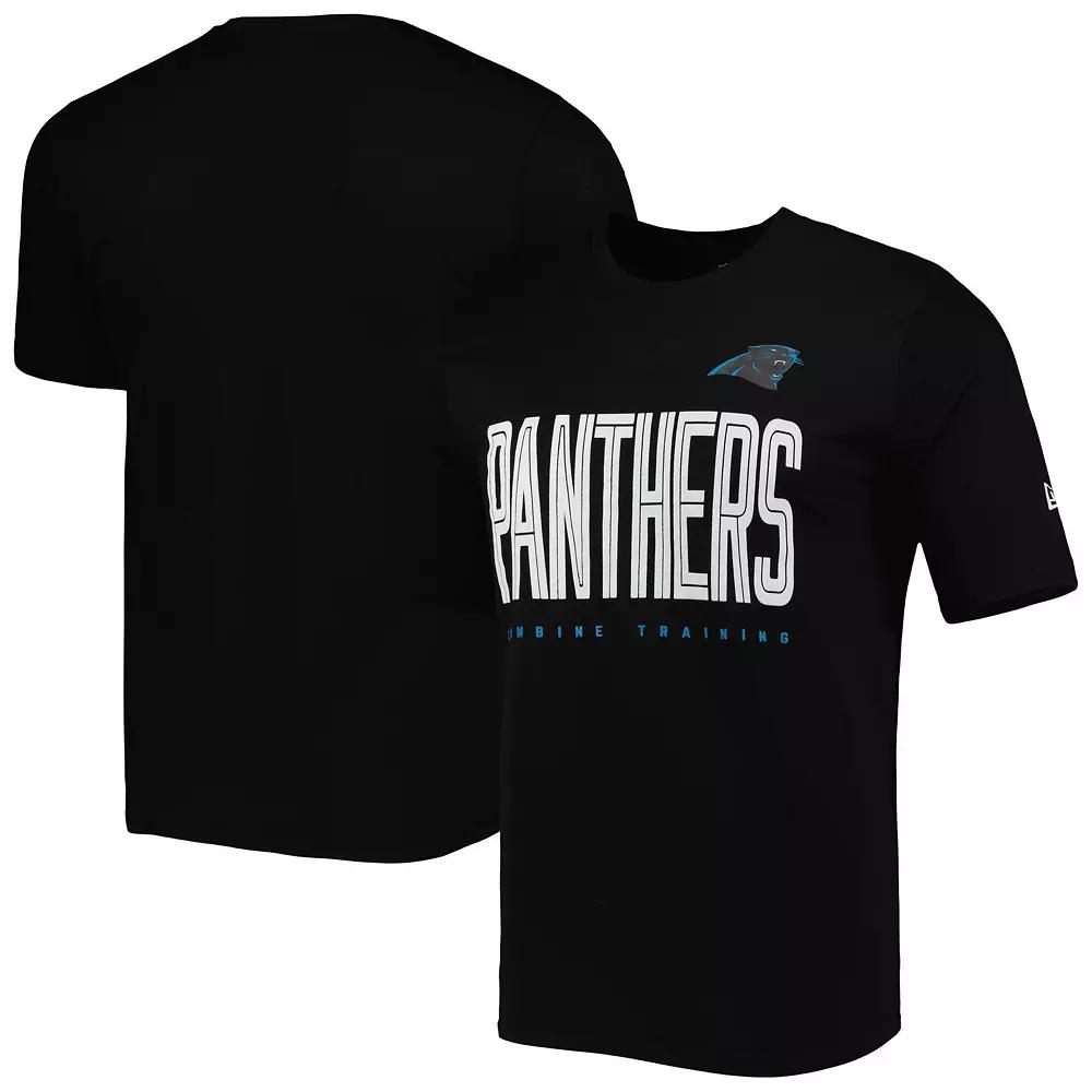 Men's New Era Black Carolina Panthers Combine Authentic Training Huddle Up T-Shirt,  Product Image