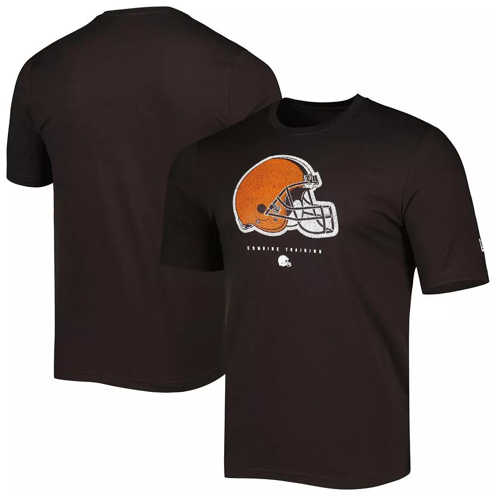 Men's New Era Brown Cleveland Browns Combine Authentic Ball Logo T-Shirt,  Product Image